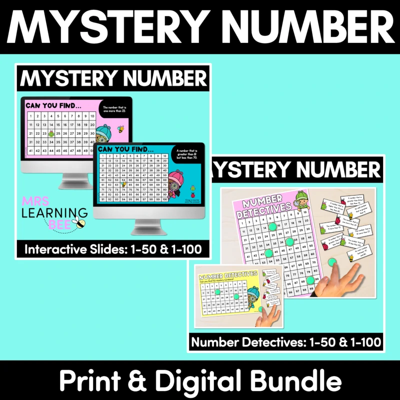 Mystery Number Slides & Printables